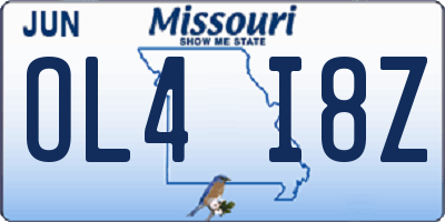 MO license plate OL4I8Z