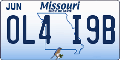 MO license plate OL4I9B
