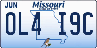 MO license plate OL4I9C