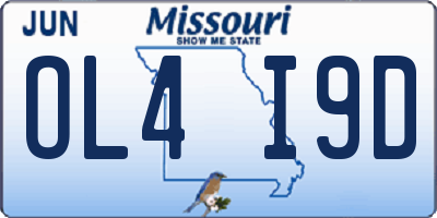 MO license plate OL4I9D