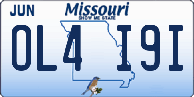MO license plate OL4I9I