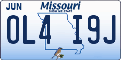 MO license plate OL4I9J