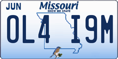 MO license plate OL4I9M