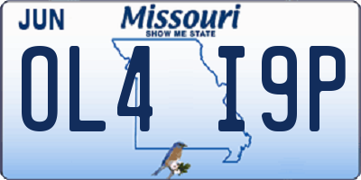 MO license plate OL4I9P