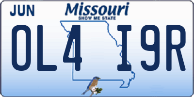 MO license plate OL4I9R
