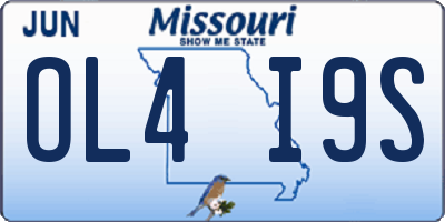 MO license plate OL4I9S