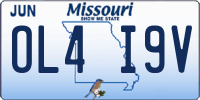 MO license plate OL4I9V