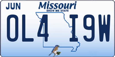 MO license plate OL4I9W