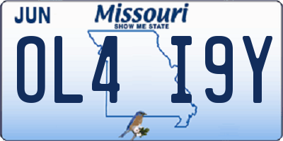 MO license plate OL4I9Y