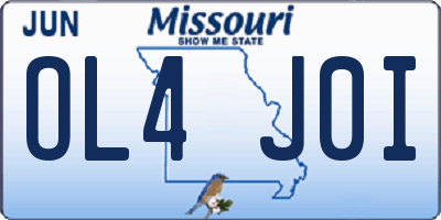 MO license plate OL4J0I