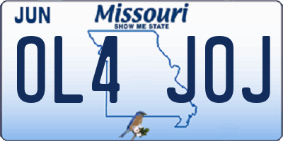 MO license plate OL4J0J