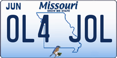 MO license plate OL4J0L