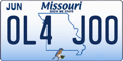 MO license plate OL4J0O