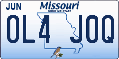 MO license plate OL4J0Q