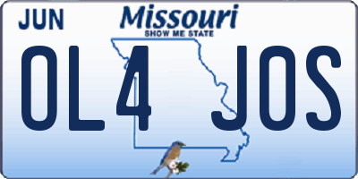 MO license plate OL4J0S