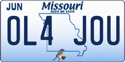 MO license plate OL4J0U