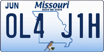 MO license plate OL4J1H