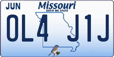 MO license plate OL4J1J