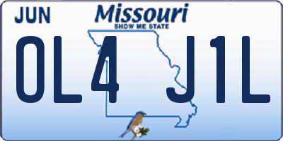 MO license plate OL4J1L