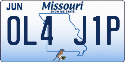 MO license plate OL4J1P