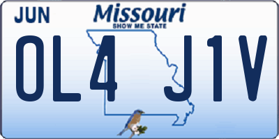MO license plate OL4J1V