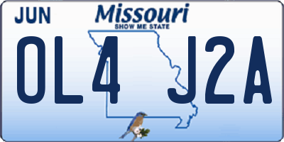 MO license plate OL4J2A