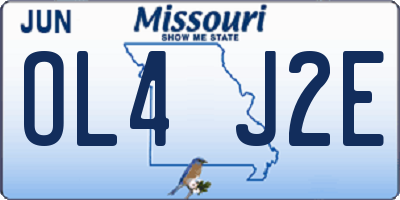 MO license plate OL4J2E