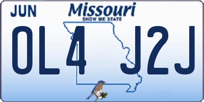 MO license plate OL4J2J