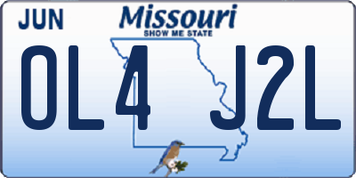 MO license plate OL4J2L