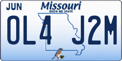 MO license plate OL4J2M