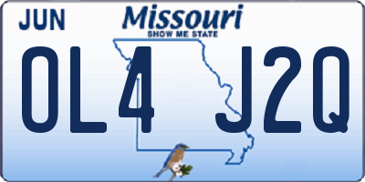 MO license plate OL4J2Q