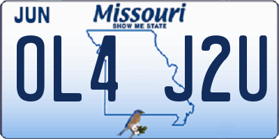 MO license plate OL4J2U