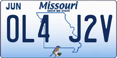 MO license plate OL4J2V