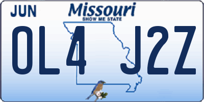 MO license plate OL4J2Z