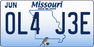 MO license plate OL4J3E