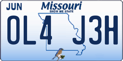 MO license plate OL4J3H