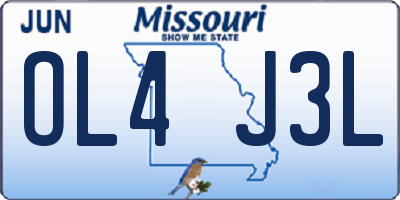 MO license plate OL4J3L