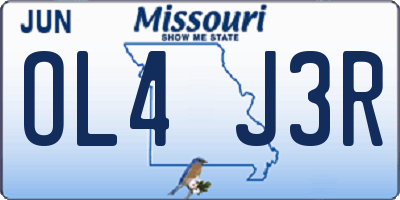 MO license plate OL4J3R