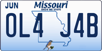MO license plate OL4J4B