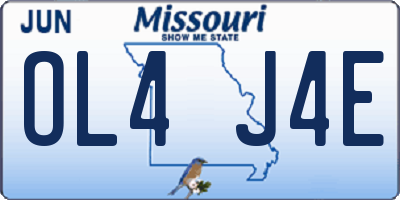 MO license plate OL4J4E