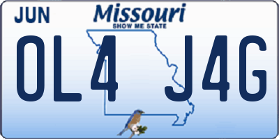 MO license plate OL4J4G