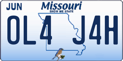 MO license plate OL4J4H