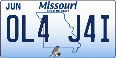 MO license plate OL4J4I