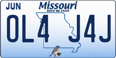 MO license plate OL4J4J