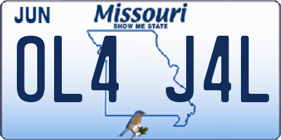 MO license plate OL4J4L