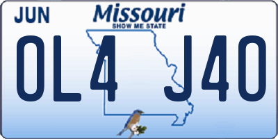 MO license plate OL4J4O