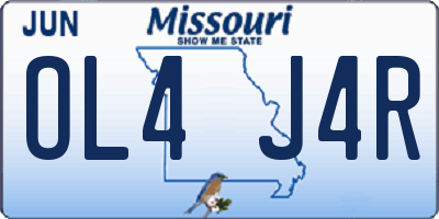MO license plate OL4J4R