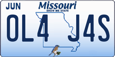 MO license plate OL4J4S