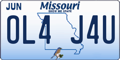 MO license plate OL4J4U