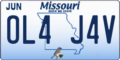 MO license plate OL4J4V